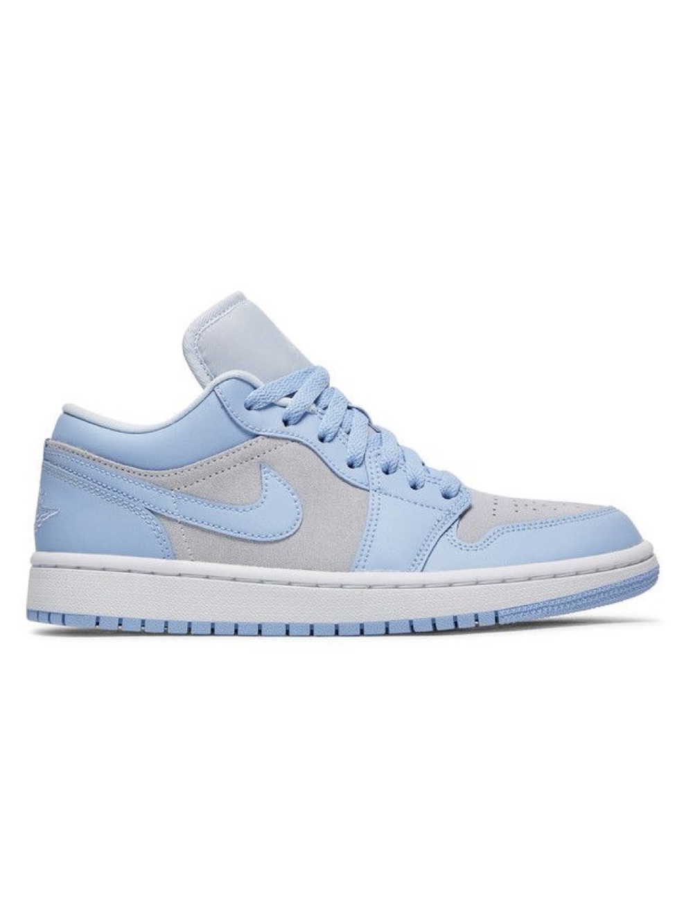 Nike Air Jordan 1 Low 'Aluminum' Suede Leather Blue Grey Sneakers Shoes Size 8.5
